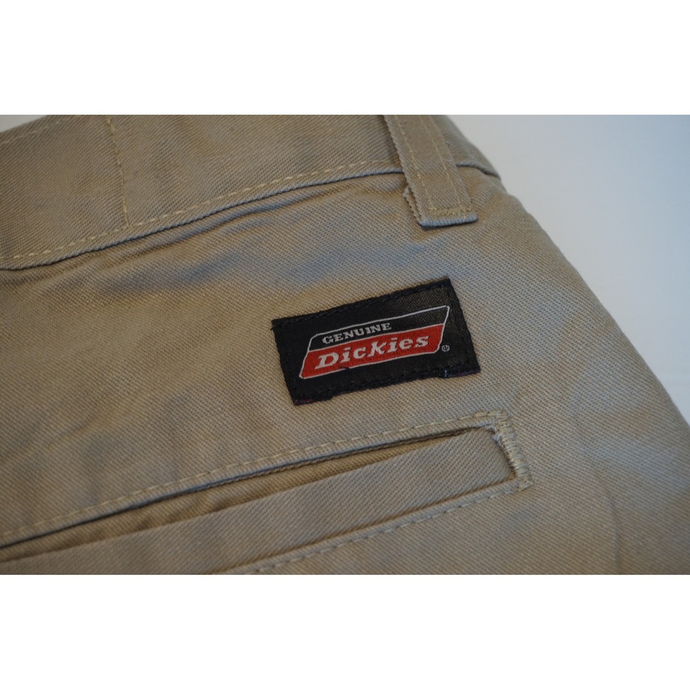 Dickies Mens Khaki Work Pants 42x30 Altered to 29 Straight Leg Twill W3E5052 Tan